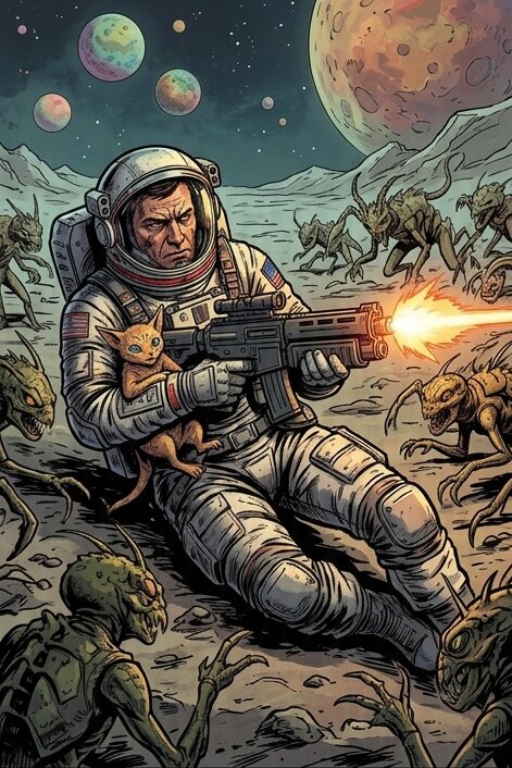 Starbound Stray fight (astronaut)