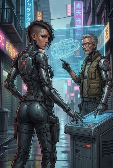 Neon Requiem talk (mercenary)